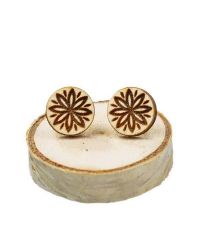 Wooden earrings Mandala 2