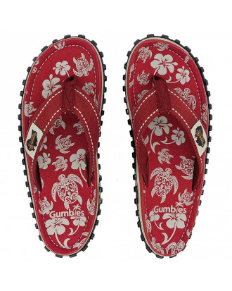 Gumbies flip flops, Pacific Red
