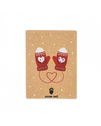 Holiday wooden earrings Gloves gozdni mož