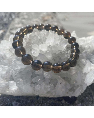 Bracelet White Moon Malas SMOKY QUARTZ