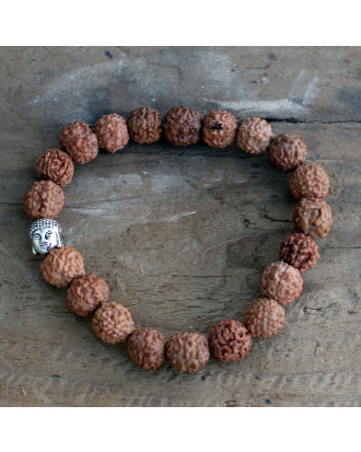 Rudraksha Buddha Mala Small Bracelet, Yogic