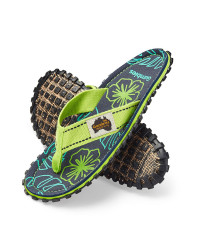 Gumbies Flip Flops sample Lime Hibiscus