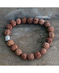Rudraksha Buddha Mala Small Bracelet, Yogic