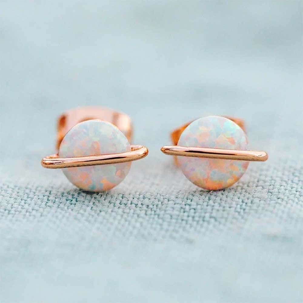 Pura Vida Earrings Opal Saturn