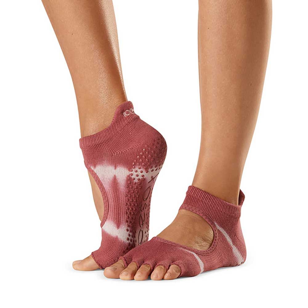 NEW Toesox Women's Bellarina Full Toe Grip Yoga Five Toe Socks 