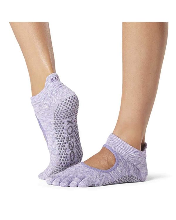 toesox Non Slip Ankle Half Toe Grip Socks - Pilates Socks with