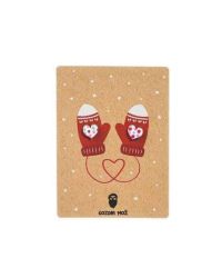 Holiday wooden earrings Gloves gozdni mož