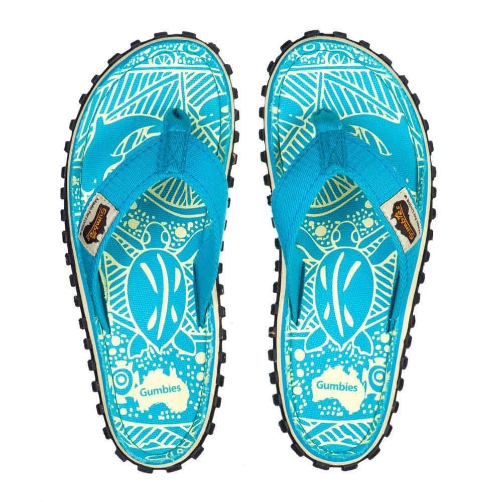 Gumbies Australian Islander Turquoise Flip flops