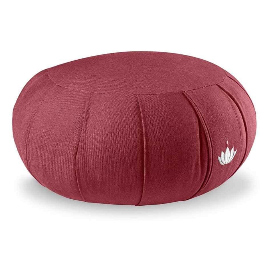 Deep Pink Zafu Meditation/Yoga Cushion with Carrying Handle 
