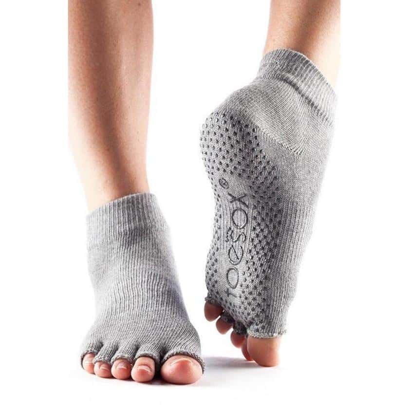 Medium PURPLE HAZE New TOESOX Womens HALF Toe SCRUNCH KNEE HIGH Sport Socks 