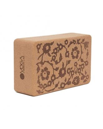 Cork Yoga block - floral