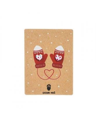 Holiday wooden earrings Gloves gozdni mož