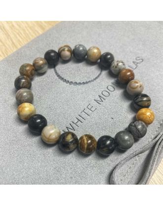Bracelet White Moon Malas Picasso Marble