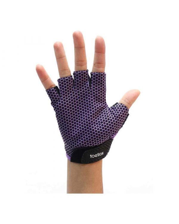 Soft Men Women Yoga Pilates Fingerless Practice Grip Glove with Anti-slip Rubber 